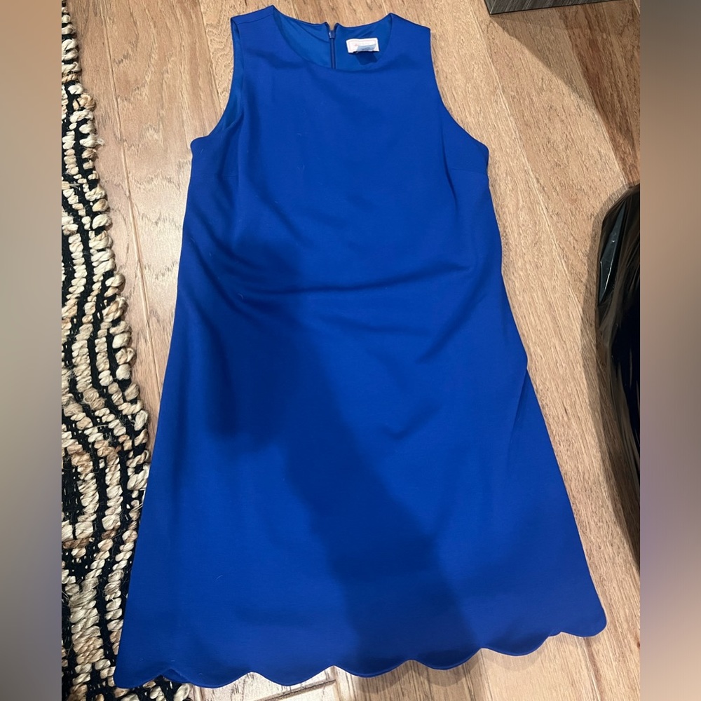 Blue Scalloped Dress